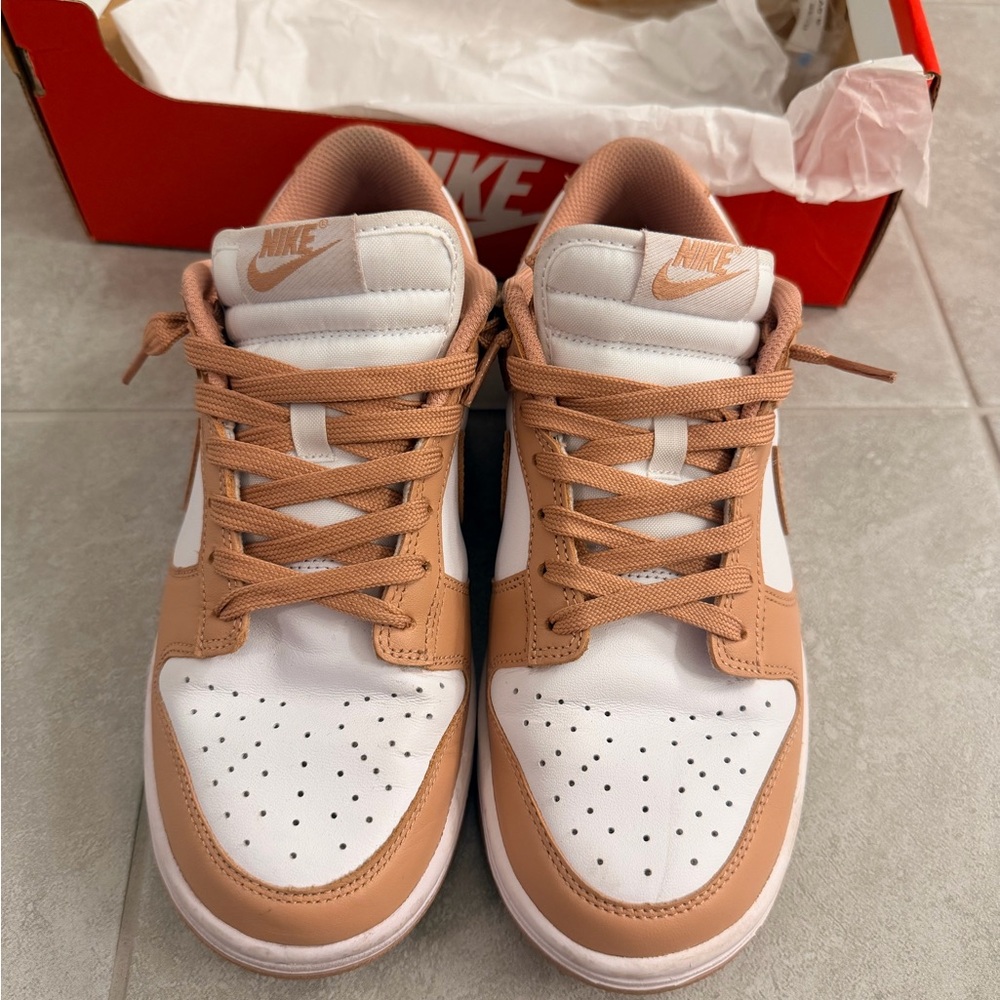 Nike Women's Sneakers in Tan and White